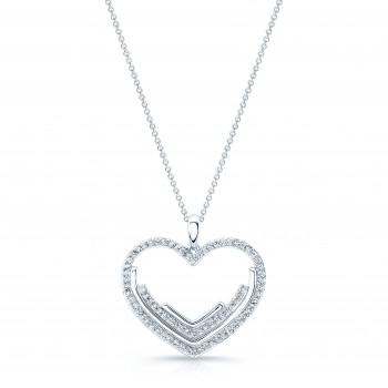 De Beers Forevermark Center of My Universe® Floral Halo Diamond Pendant  Necklace in 18K White Gold, 0.60 ct. t.w.